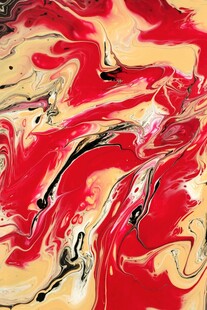 红色抽象流体艺术纹理