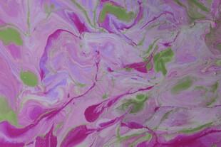 梦幻粉紫抽象流体艺术