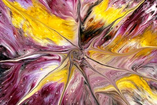 抽象色彩交织的艺术花朵