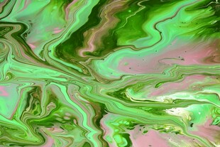 梦幻绿粉流体艺术纹理