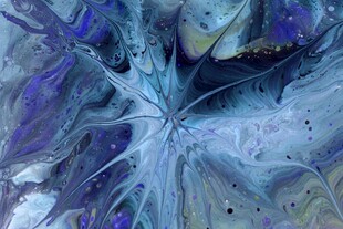 梦幻蓝紫色抽象流体纹理