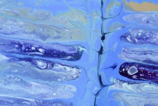 抽象蓝色纹理艺术画作