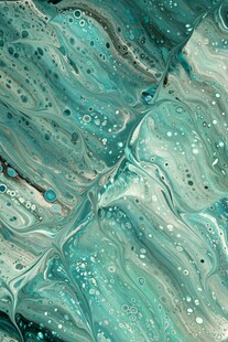 蓝绿色抽象纹理艺术画面