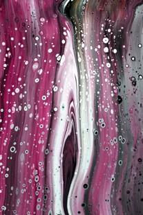 梦幻紫粉抽象流体艺术