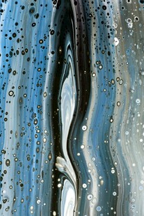 抽象蓝色流动艺术画面