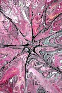 梦幻粉色抽象流体艺术图案