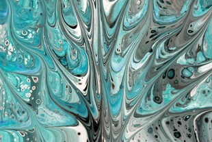 蓝绿流体艺术纹理图案