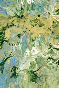 抽象绿植艺术画作