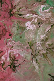 抽象多彩植物纹理画作