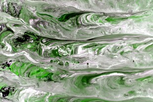 绿色褶皱透明塑料材质纹理