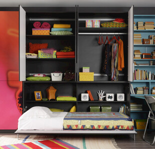现代风格儿童房衣柜设计