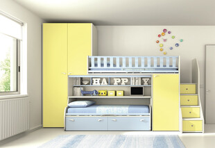 儿童房多彩组合家具