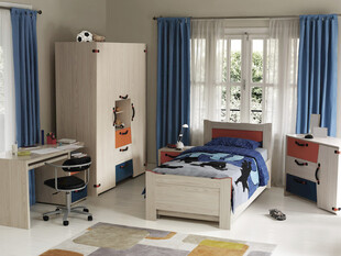 现代简约儿童卧室布置