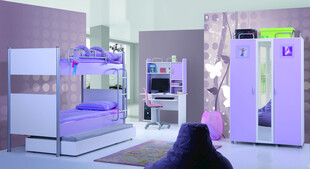 梦幻紫色系室内家居场景