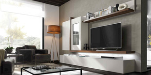 现代简约风客厅电视墙设计
