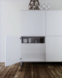 现代简约风格白色储物柜