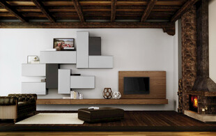 现代工业风客厅室内设计