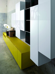 现代简约风黄色长条置物台