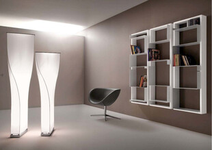 现代简约风格室内灯具书架