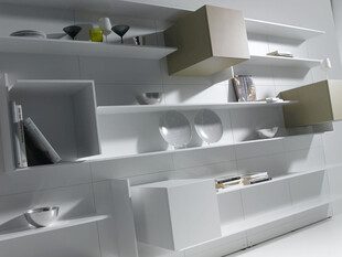 白色简约开放式置物架