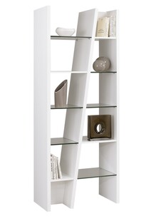 现代简约白色创意书架