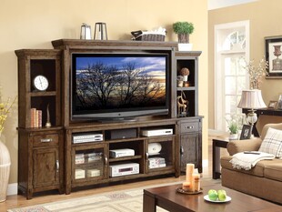 美式客厅实木电视柜组合