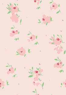 粉色花卉简约背景图案
