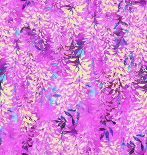 梦幻紫色花卉图案布料