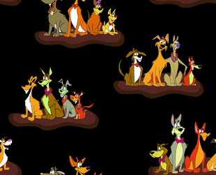 可爱动物图案无缝背景