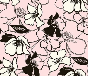 粉色花卉图案背景