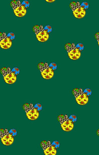 绿色背景笑脸图案装饰图