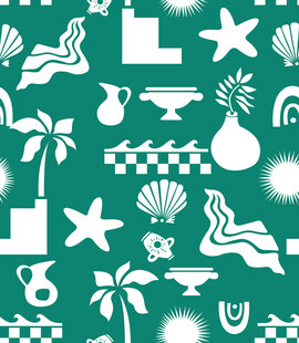 海洋风复古图案背景