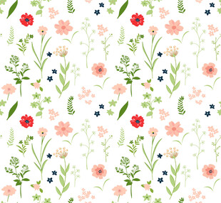 清新花卉图案背景纹理