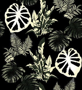 热带植物花卉图案背景