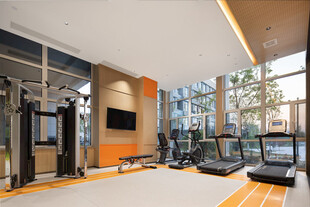 现代健身房内部设施展示