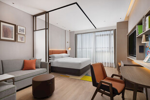 现代简约风卧室客厅一体化