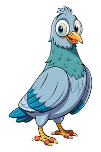 可爱卡通鸽子形象