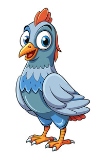 可爱卡通蓝鸡形象