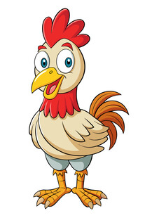 可爱卡通公鸡形象