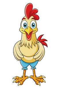 可爱卡通公鸡形象