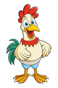 卡通公鸡形象