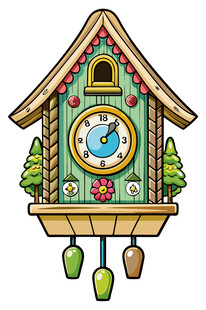 复古风布谷鸟挂钟