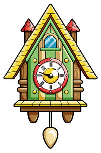 复古风格木质布谷鸟钟