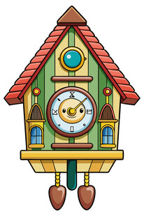 可爱卡通风格布谷鸟挂钟