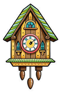 复古风格布谷鸟挂钟