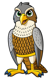 卡通风格的铠甲雄鹰