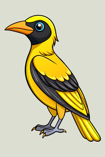 黄黑相间的美丽小鸟