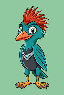 彩色卡通小鸟形象展示