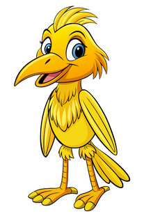 可爱黄色小鸟卡通形象