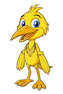 可爱小黄鸟卡通形象